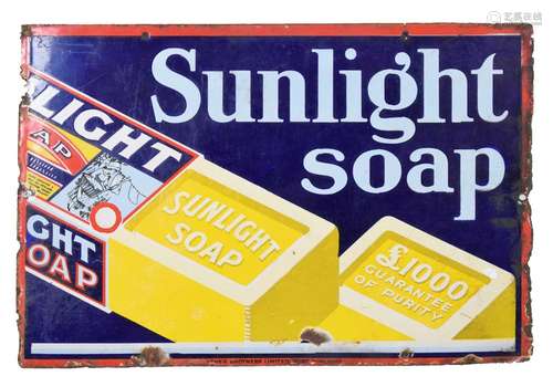 Sunlight Soap enamel sign