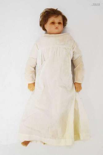 19th Century wax shoulder head doll