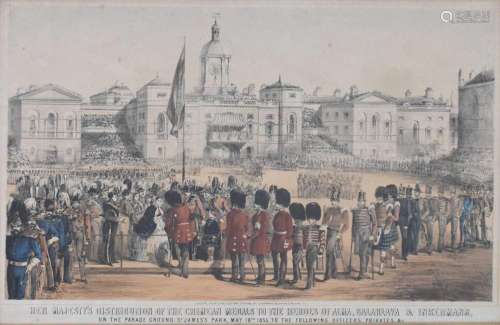 19th century coloured print - Crimean War Interest