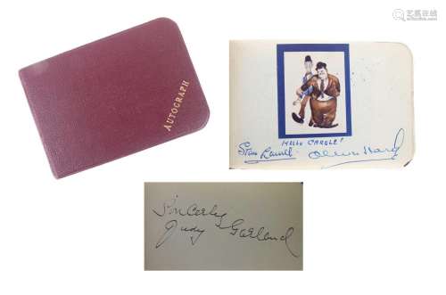 Autograph book to include Laurel and Hardy