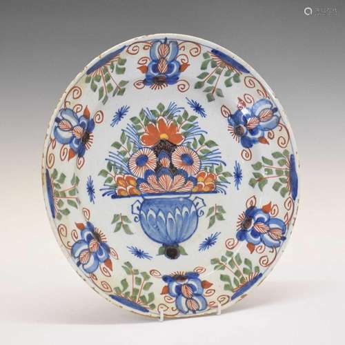 18th Century Bristol Delft polychrome charger