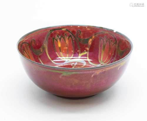 Pilkingtons Royal Lancastrian flambe and silver lustre bowl ...