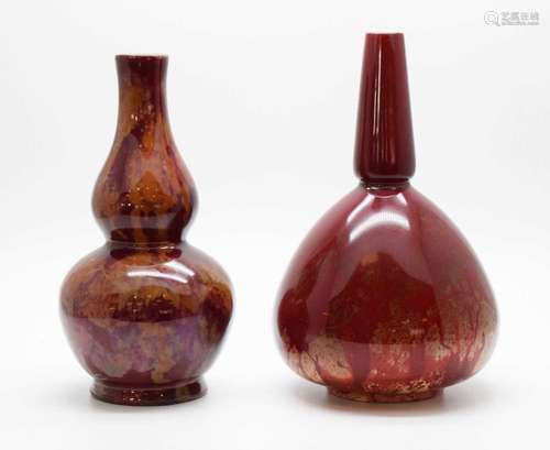 Bernard Moore - Double gourd vase, etc