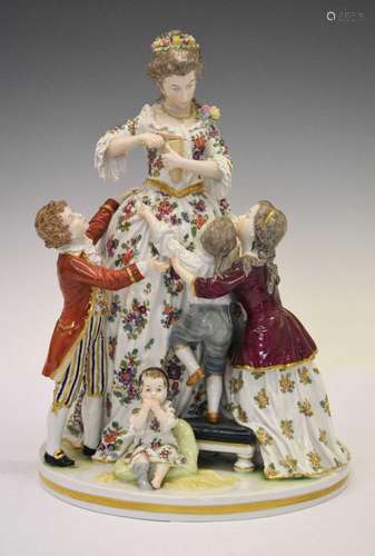 Naples porcelain figural group