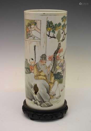 Chinese porcelain cylindrical vase