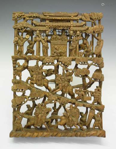 Chinese carved panel