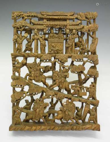 Chinese carved panel