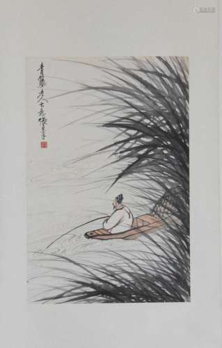 Zhang Shanzi, (1882-1940) - Chinese watercolour scroll paint...