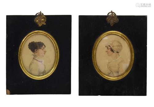 Albin Roberts Burt, (1783-1842) - Two early 19th Century ova...