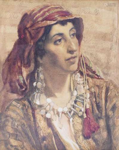 Henry Reynolds Steer (1858-1928) - Watercolour - Arabian Wom...