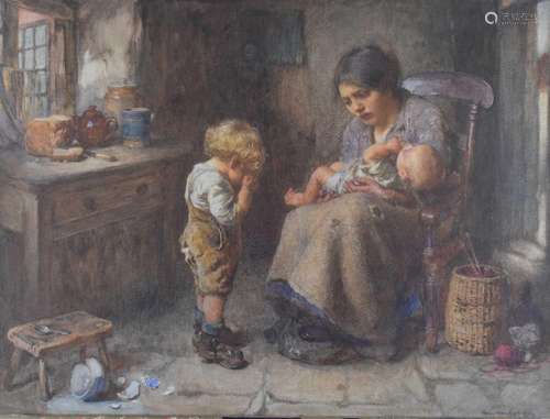 John Henry Henshall RWS (1856-1928) - Watercolour - Spilled ...