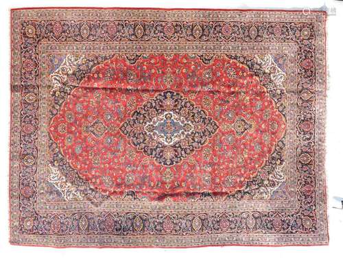 Large Persian Kashan wool rug