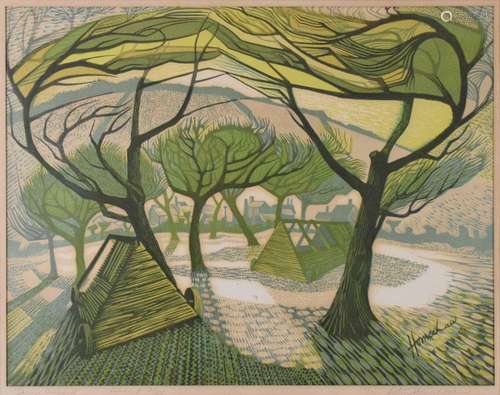 Arthur Homeshaw RWA (1933-2011) - Limited edition linocut - ...