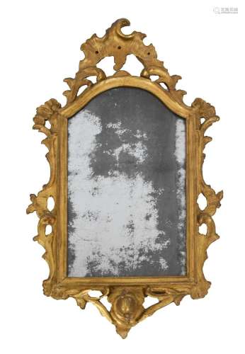Giltwood and gesso wall mirror