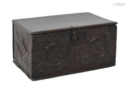 17th Century oak Bible box
