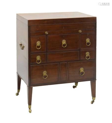 Late George III mahogany dressing table