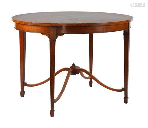 Oval inlaid centre table