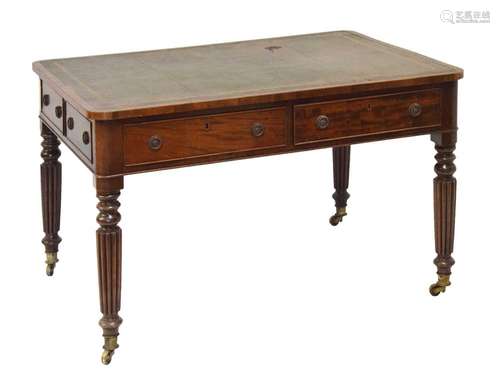 William IV mahogany library table