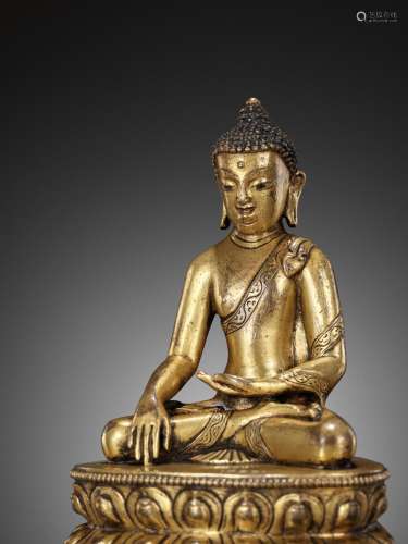 A GILT-BRONZE FIGURE OF BUDDHA, ZANABAZAR SCHOOL