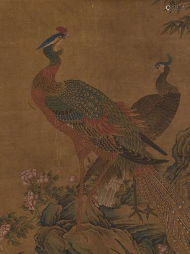 ‘HUNDRED BIRDS WORSHIP THE PHOENIX’, BY SHEN QUAN (1682-1760...