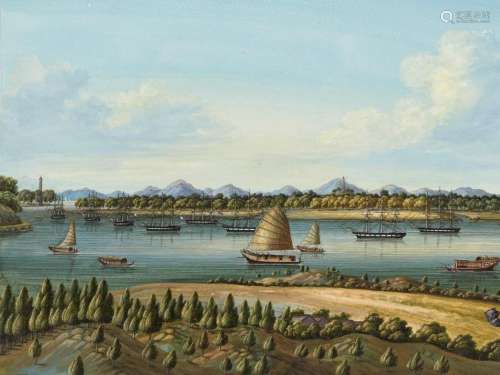 ‘THE ANCHORAGE AT WHAMPOA ISLAND’, CHINA, 19TH CENTURY