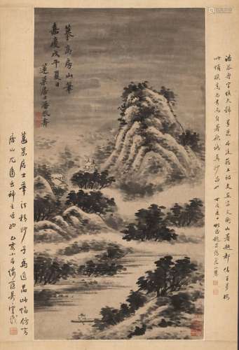 ‘A RIVER LANDSCAPE’, BY PAN GONGSHOU (1741-1794)
