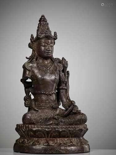 A BRONZE FIGURE OF PADMAPANI, JAVA, 13TH CENTURY