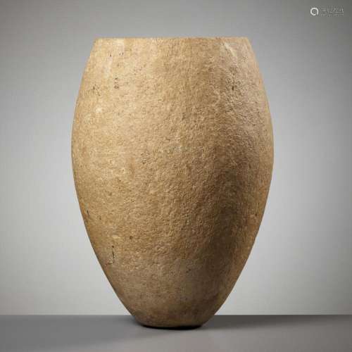A LARGE BACTRIAN LIMESTONE JAR, CIRCA LATE 3RD TO EARLY 2ND ...
