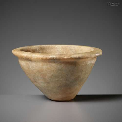 A BACTRIAN TRAVERTINE BOWL, LATE 3RD TO EARLY 2ND MILLENIUM ...
