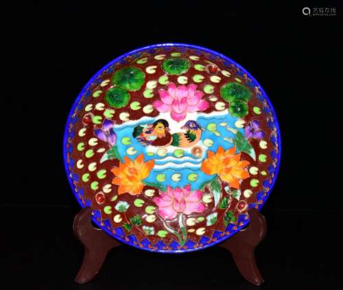Chenghua multicoloured Qia silk girlfriend plate 4.7 x21.8 8...