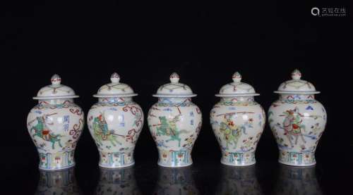 Chenghua bucket color figures the general pot of a set of fi...