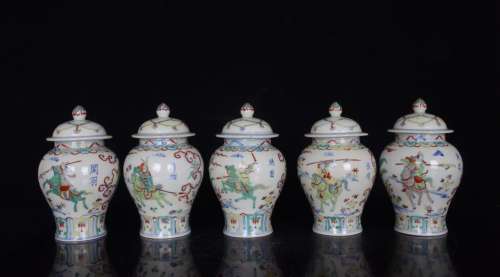 Chenghua bucket color figures the general pot of a set of fi...