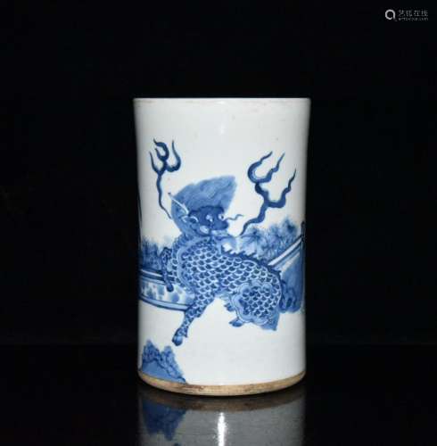 Blue and white unicorn tattoo pen container 20 ✘ cm2400 12.8
