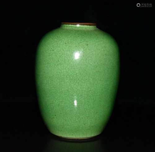 Open the slice apple green glaze canister x13cm 17 500