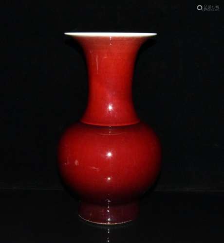 Ji red glaze flower vase with 36 x20cm 2000