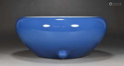 The blue glaze writing brush washer10 cm diameter of 25 cm t...