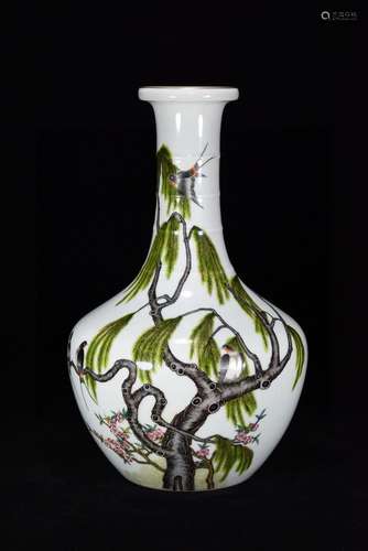 Pastel paint LiuYanWen bottle33 cm diameter 20 cm tall