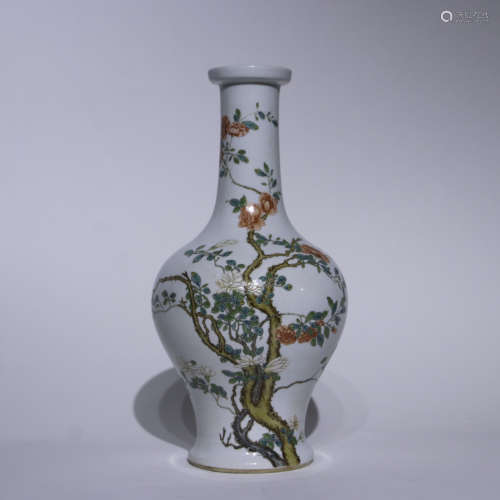 A famille-rose 'floral' vase