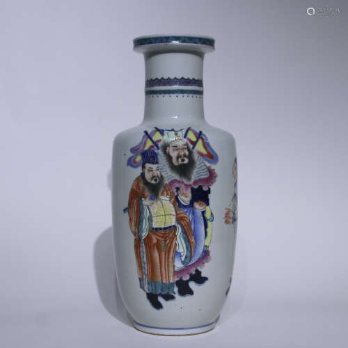 A blue and white DouCai 'figure' vase