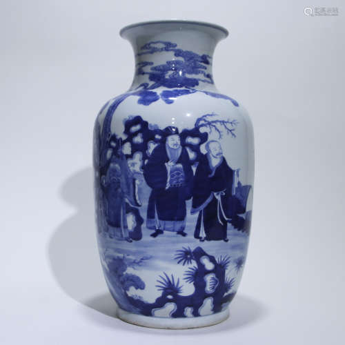 A blue and white 'figure' vase