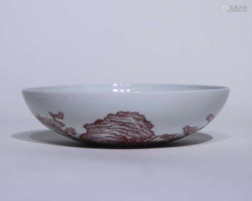 A copper-red-glazed bowl