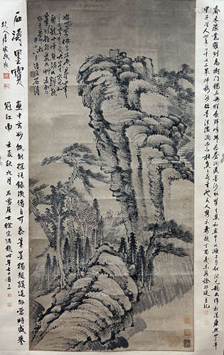 石涛 山水 立轴 纸本