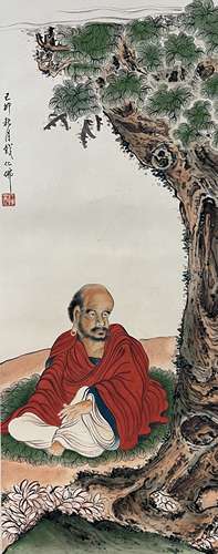 钱化佛 佛像 立轴 纸本