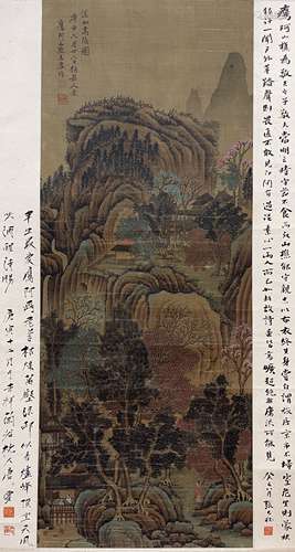 戴本孝 山水 立轴 绢本