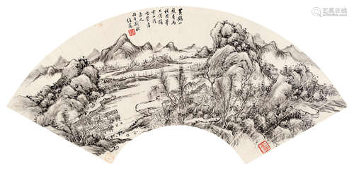 钱维乔 1786年作 黄鹤山樵笔意 镜片