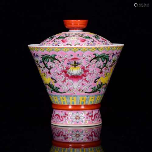 12 * 10 years carmine sweet lotus grain tureen