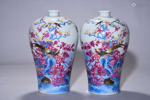 , pastel agate bottles of a pair of red and blue material pa...
