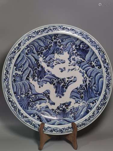 Blue sea dragon plate
