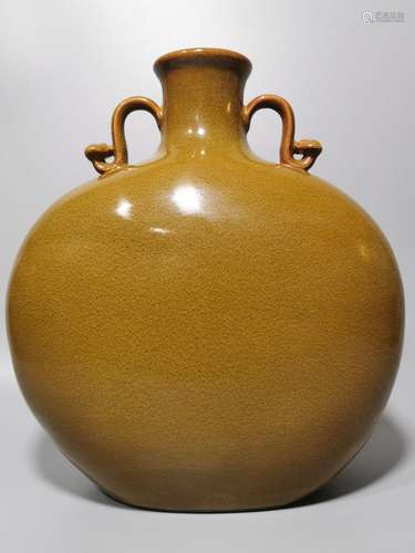 Eel yellow glaze on bottles