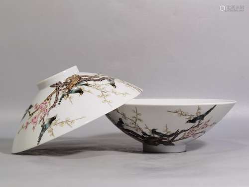 Pastel after twigs twelve magpie mui hat to bowl a pair of h...